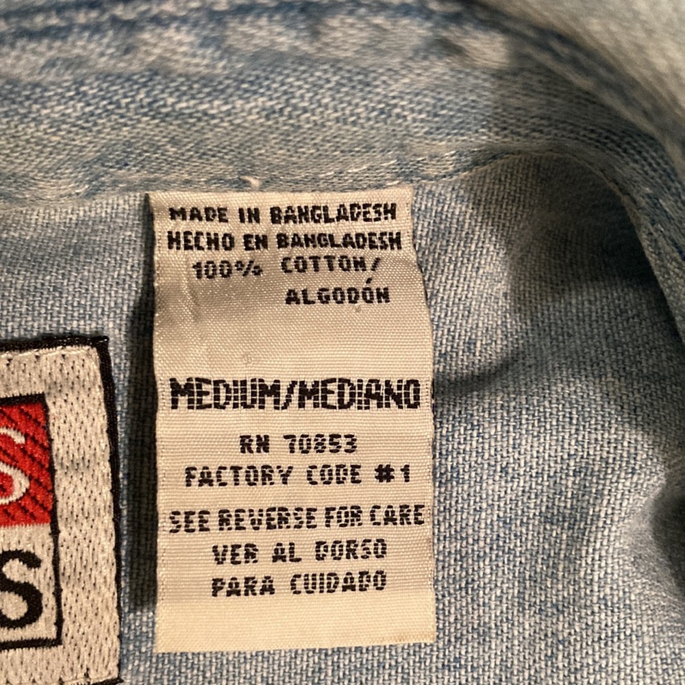 Ladies Vintage sleeveless Denim Laguna Seca Raceway, Collared - Button-up - Picture 5 of 6